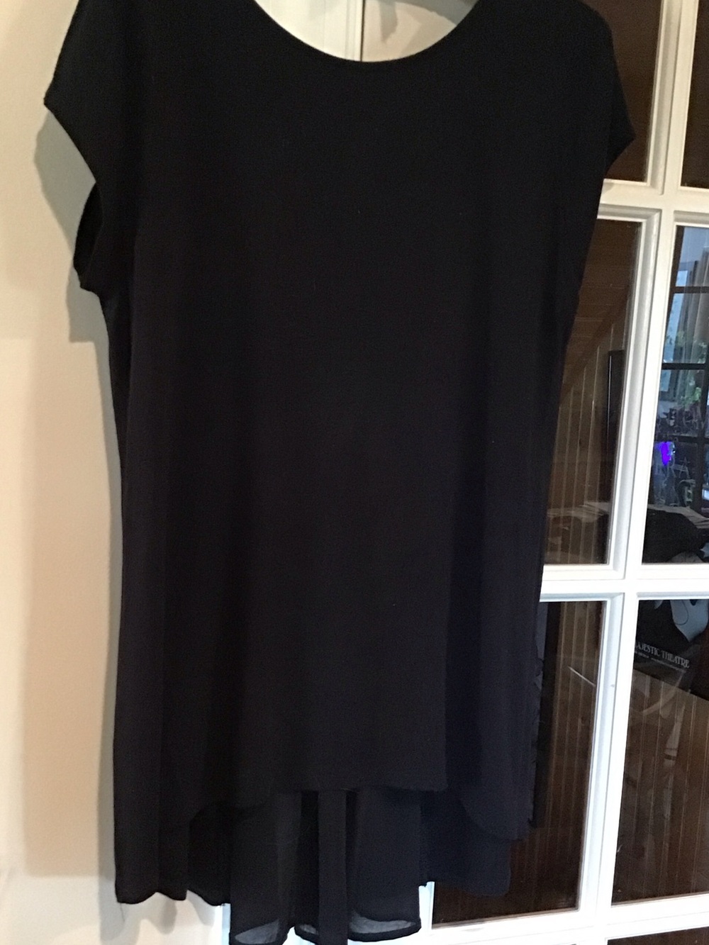 Kim & Cami Black Top with Subtle Seam Detail